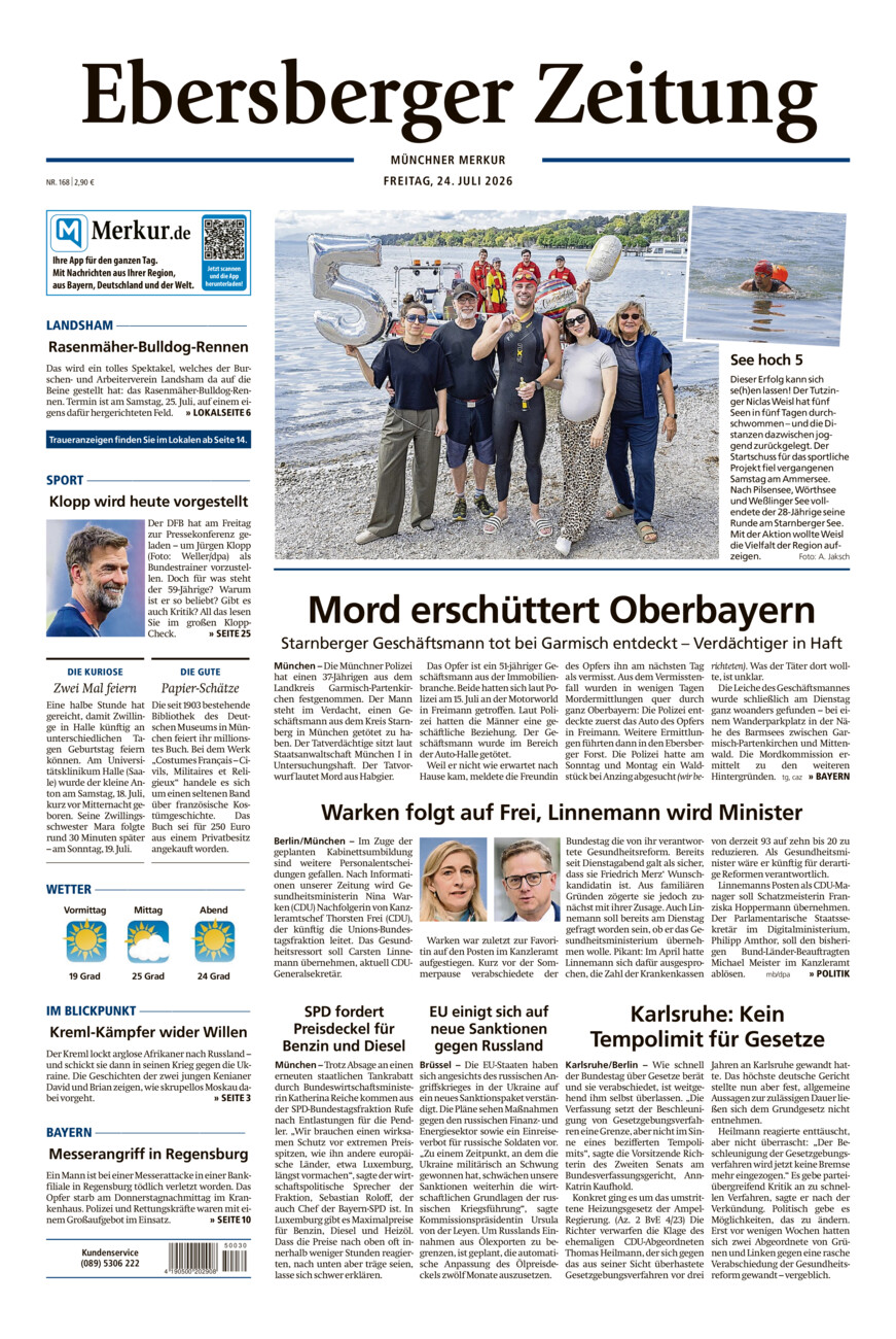 Ebersberger Zeitung vom Freitag, 24.07.2026