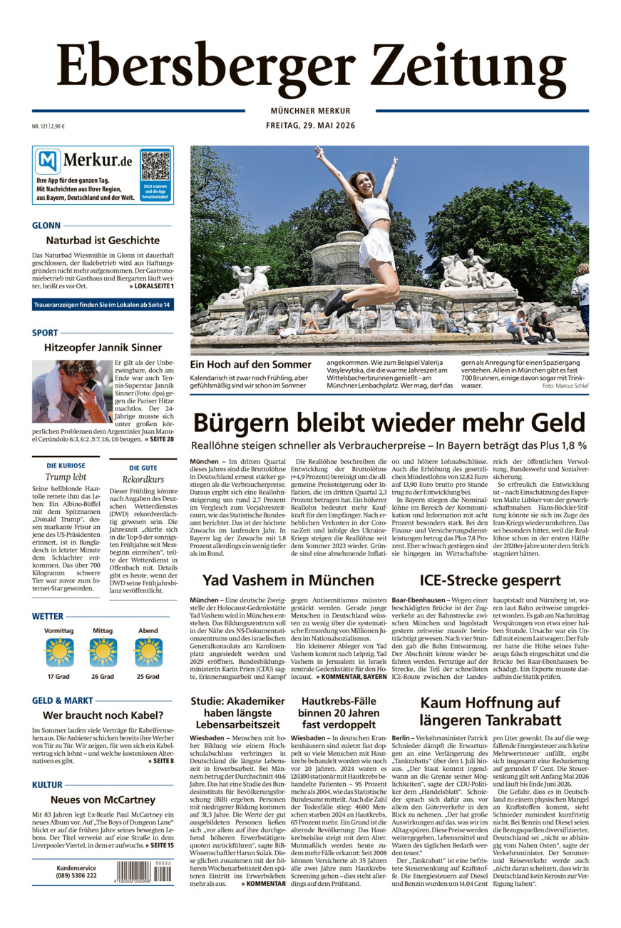 Ebersberger Zeitung vom Freitag, 29.05.2026