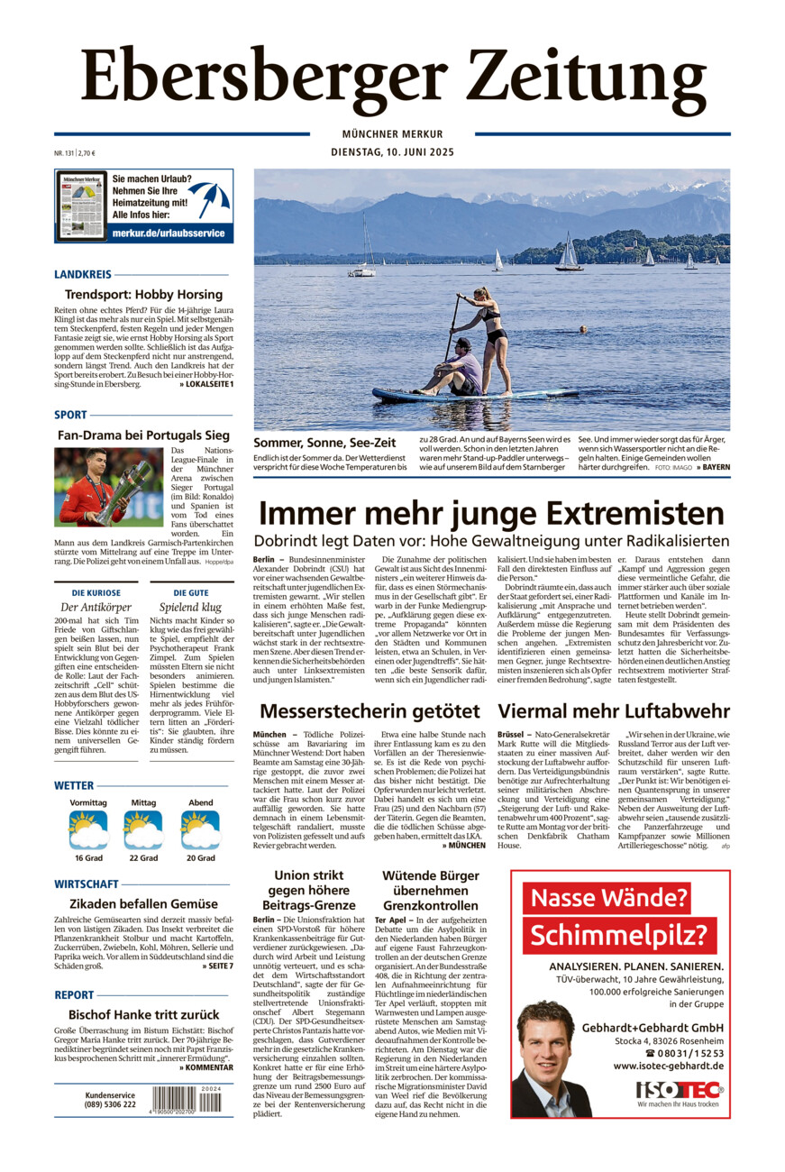 Ebersberger Zeitung vom Dienstag, 10.06.2025
