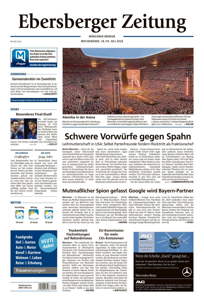 Ebersberger Zeitung vom Samstag, 18.07.2026