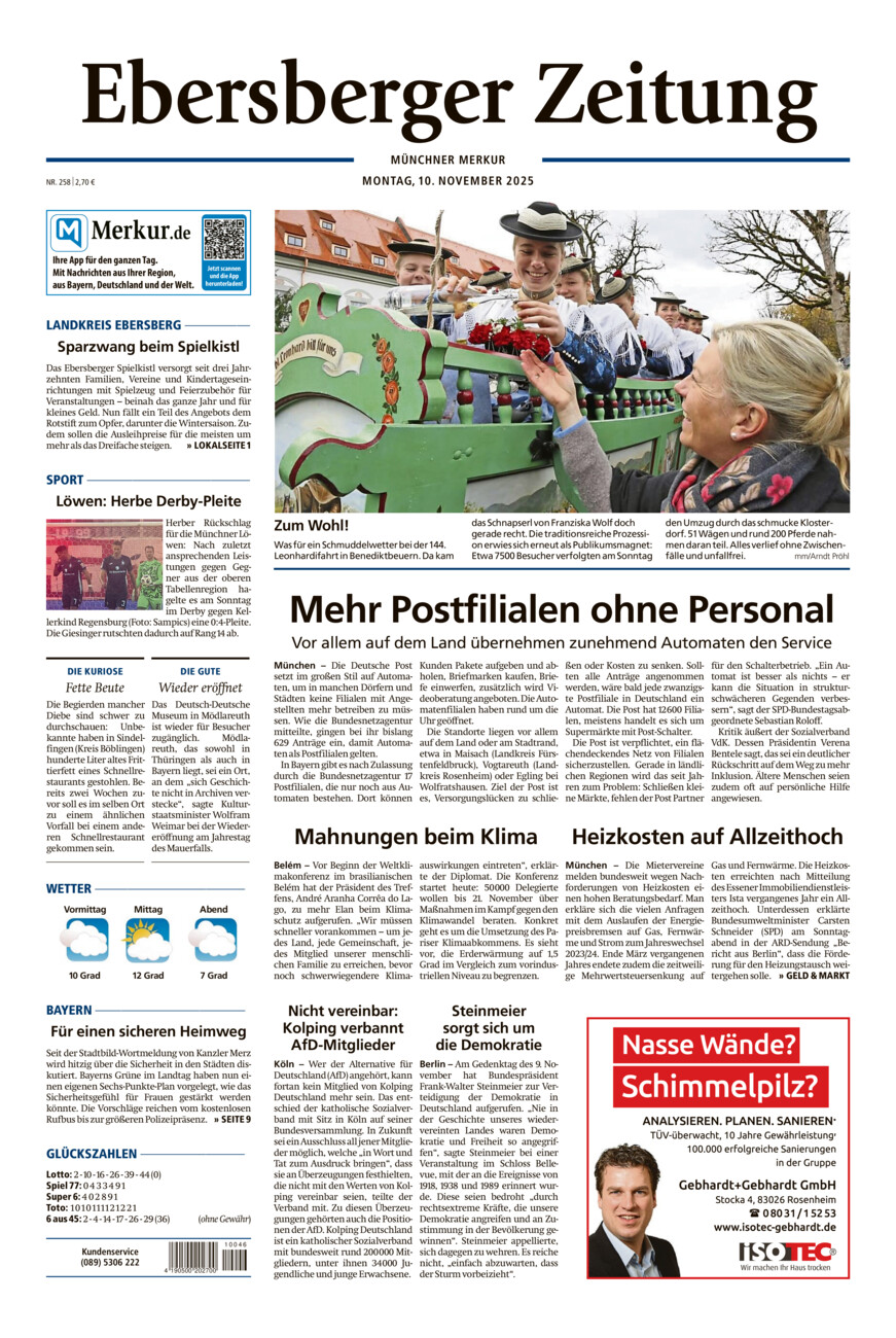 Ebersberger Zeitung vom Montag, 10.11.2025