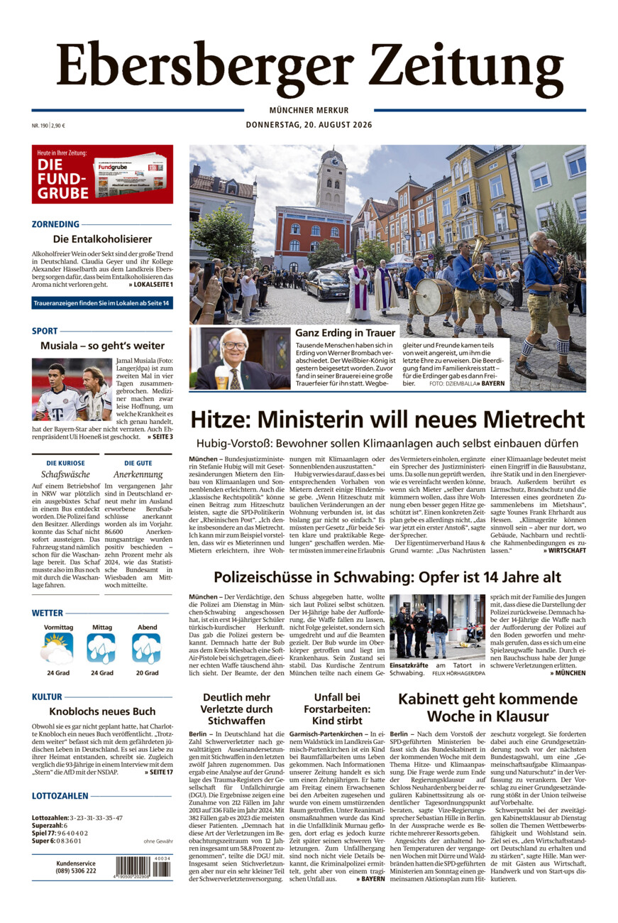 Ebersberger Zeitung vom Donnerstag, 20.08.2026