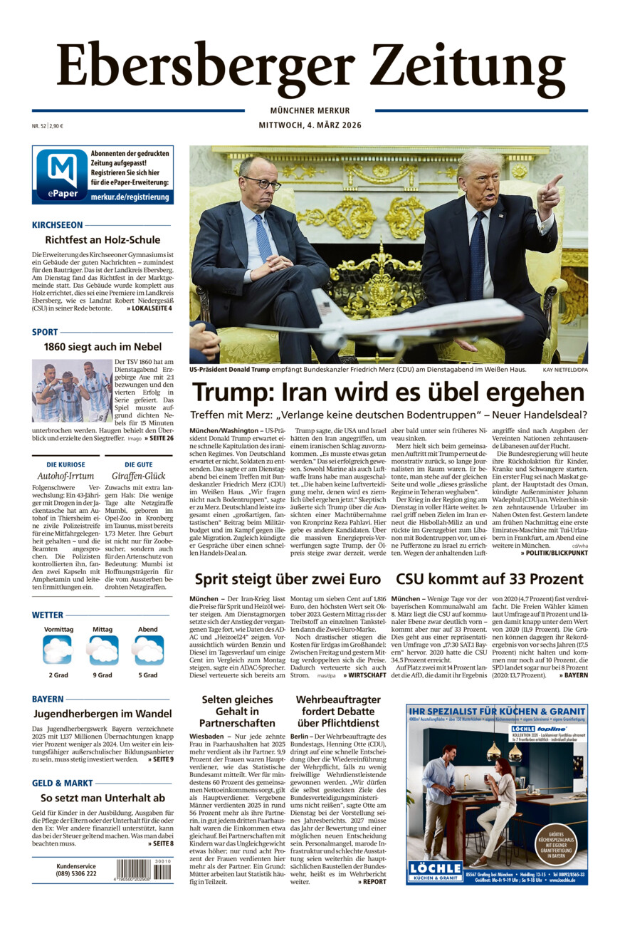 Ebersberger Zeitung vom Mittwoch, 04.03.2026