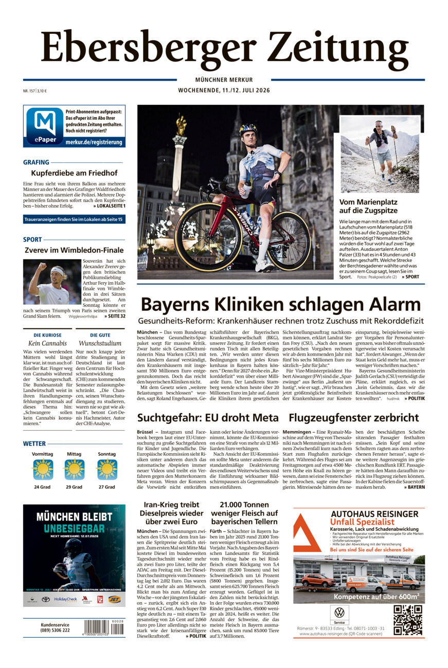 Ebersberger Zeitung vom Samstag, 11.07.2026
