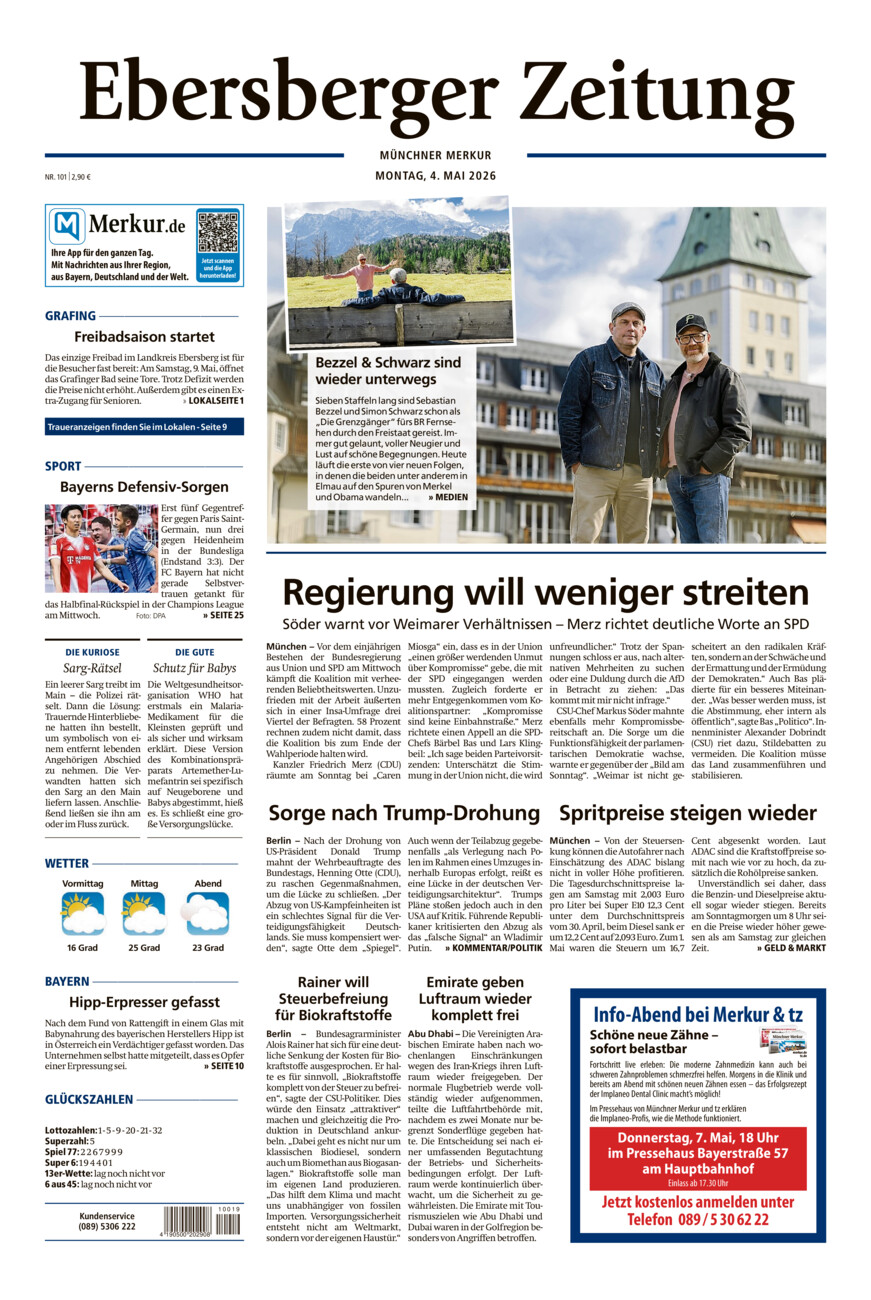 Ebersberger Zeitung vom Montag, 04.05.2026
