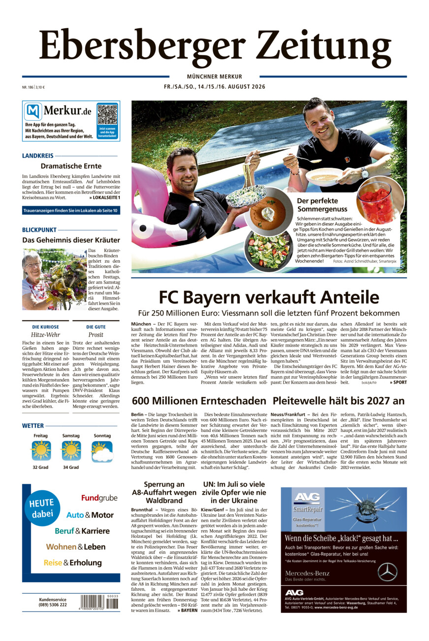 Ebersberger Zeitung vom Freitag, 14.08.2026