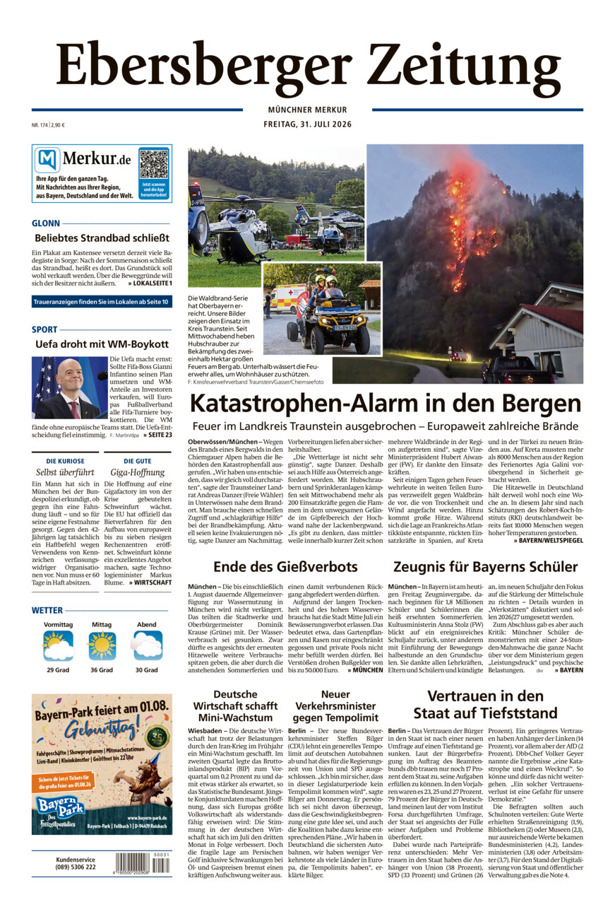 Ebersberger Zeitung vom Freitag, 31.07.2026