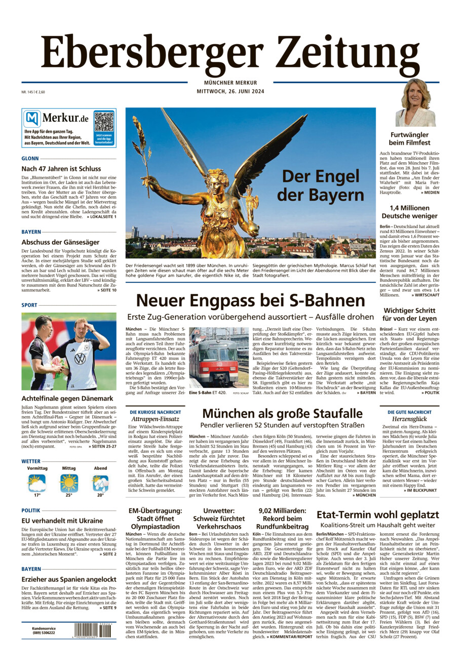 Ebersberger Zeitung vom Mittwoch, 26.06.2024