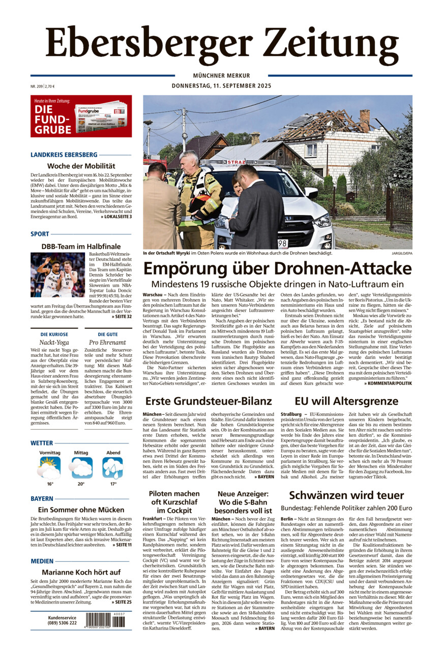 Ebersberger Zeitung vom Donnerstag, 11.09.2025