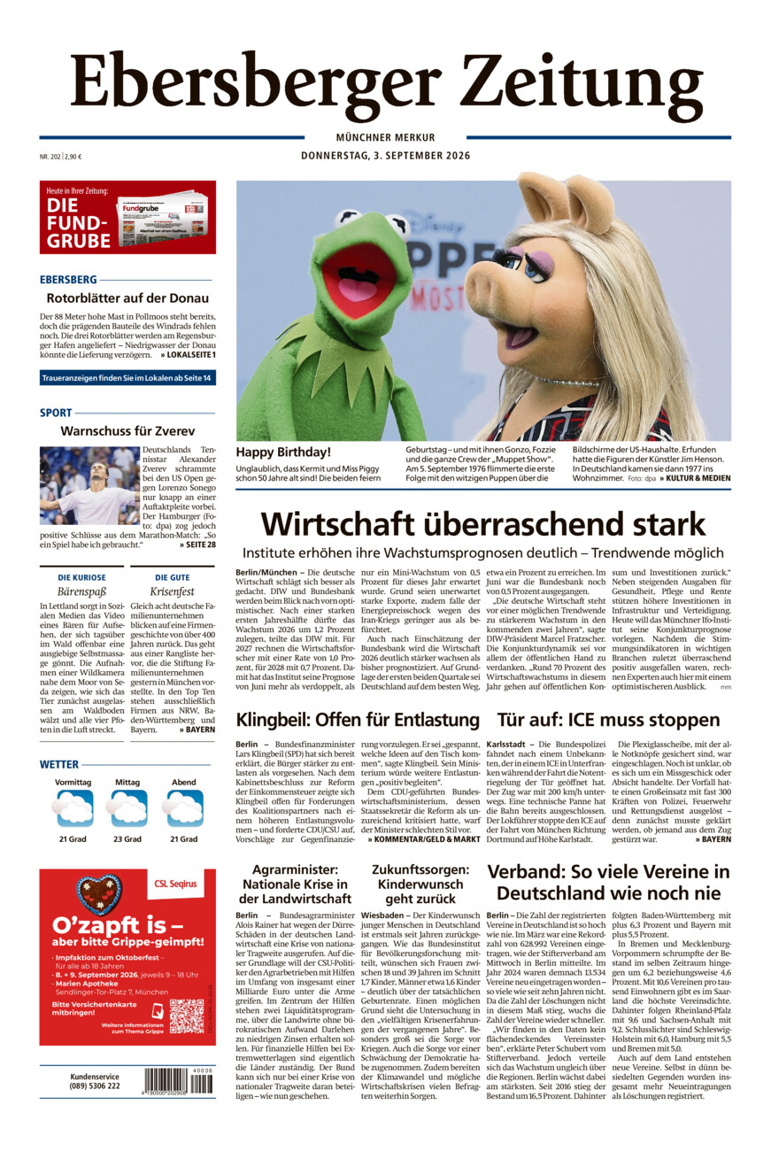 Ebersberger Zeitung vom Donnerstag, 03.09.2026