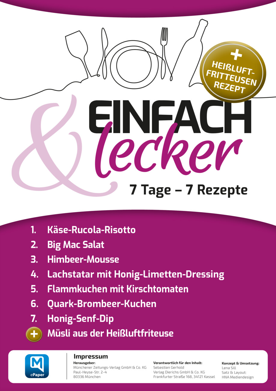 7 Tage – 7 Rezepte  vom Montag, 24.08.2026