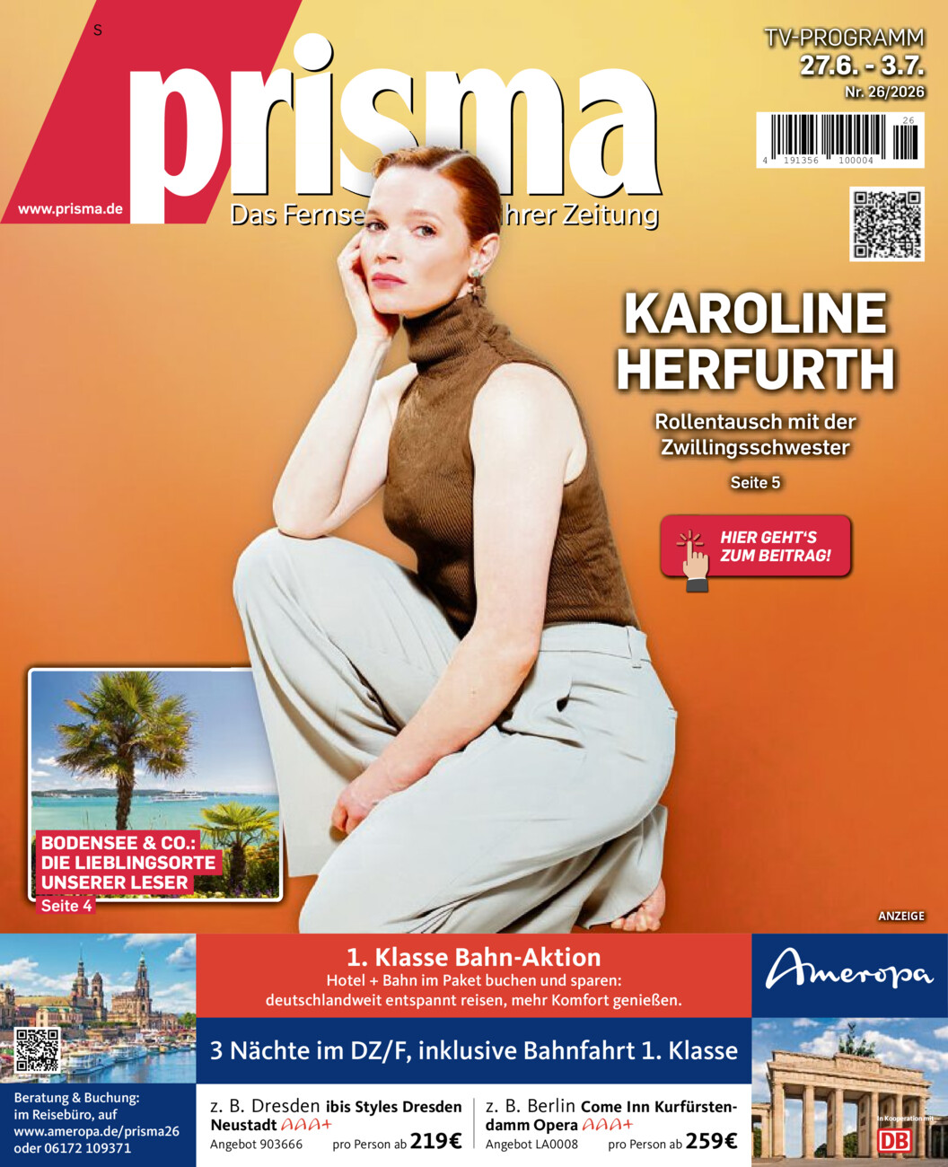 Fernsehmagazin vom Freitag, 26.06.2026