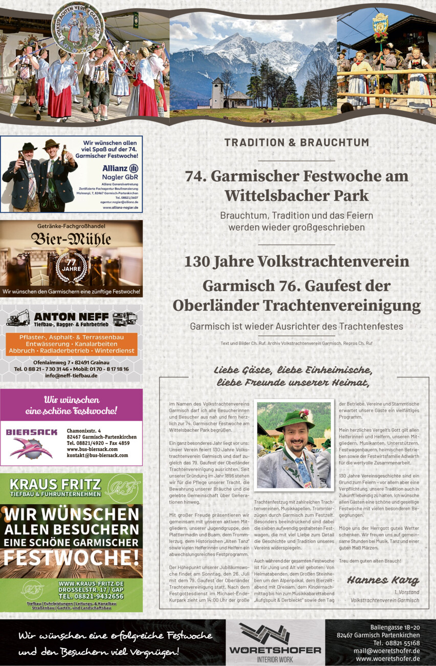 Garmischer Festwoche vom Freitag, 24.07.2026