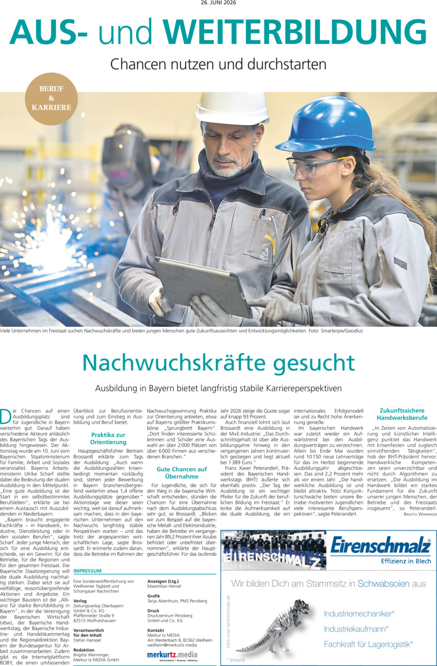 Aus- und Weiterbildung WM SOG vom Mittwoch, 01.07.2026