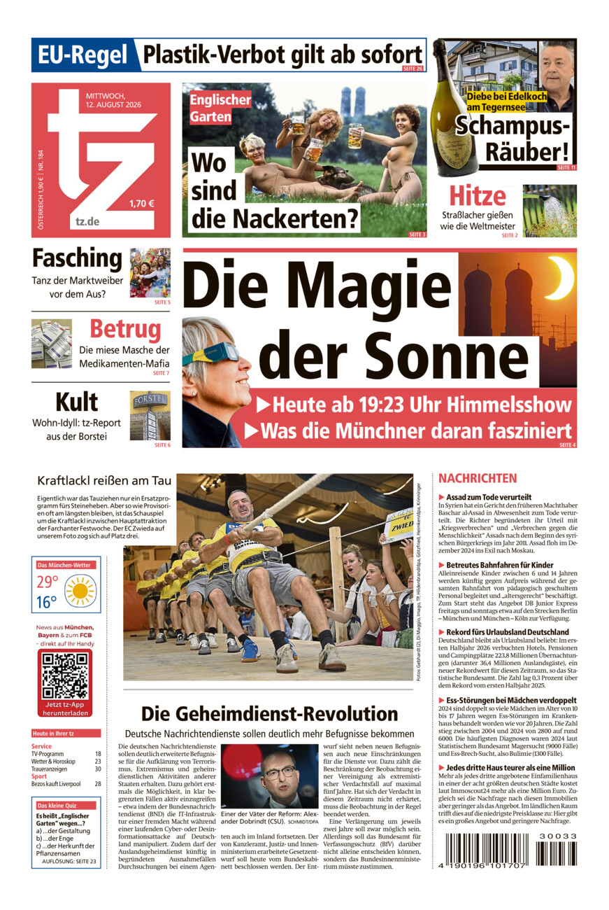 tz vom 12.08. vom Mittwoch, 12.08.2026
