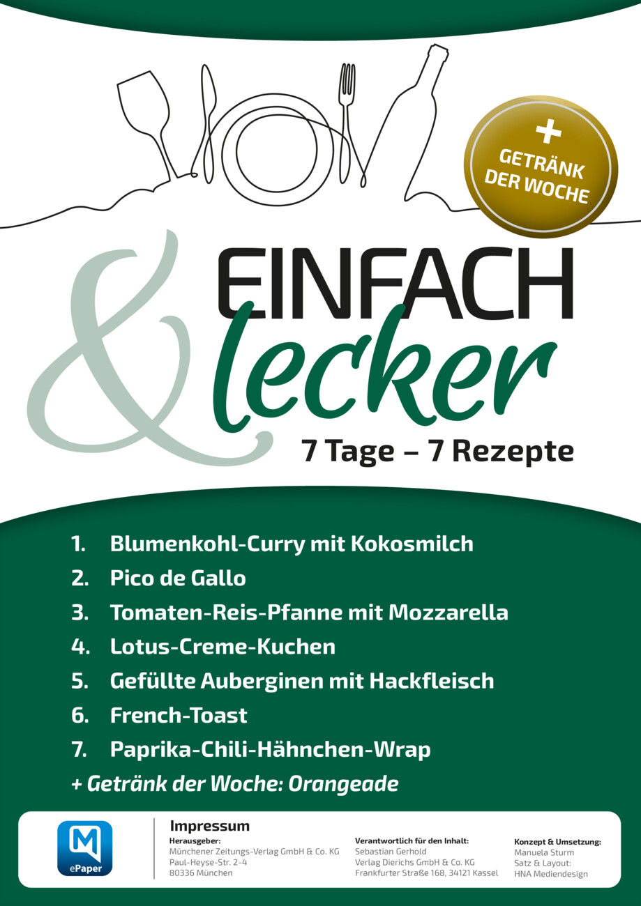 7 Tage – 7 Rezepte vom Montag, 16.06.2025