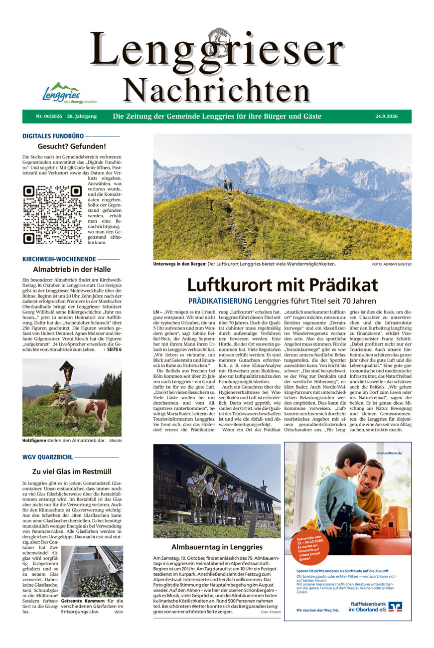 Langgrieser Nachrichten vom Donnerstag, 24.09.2026