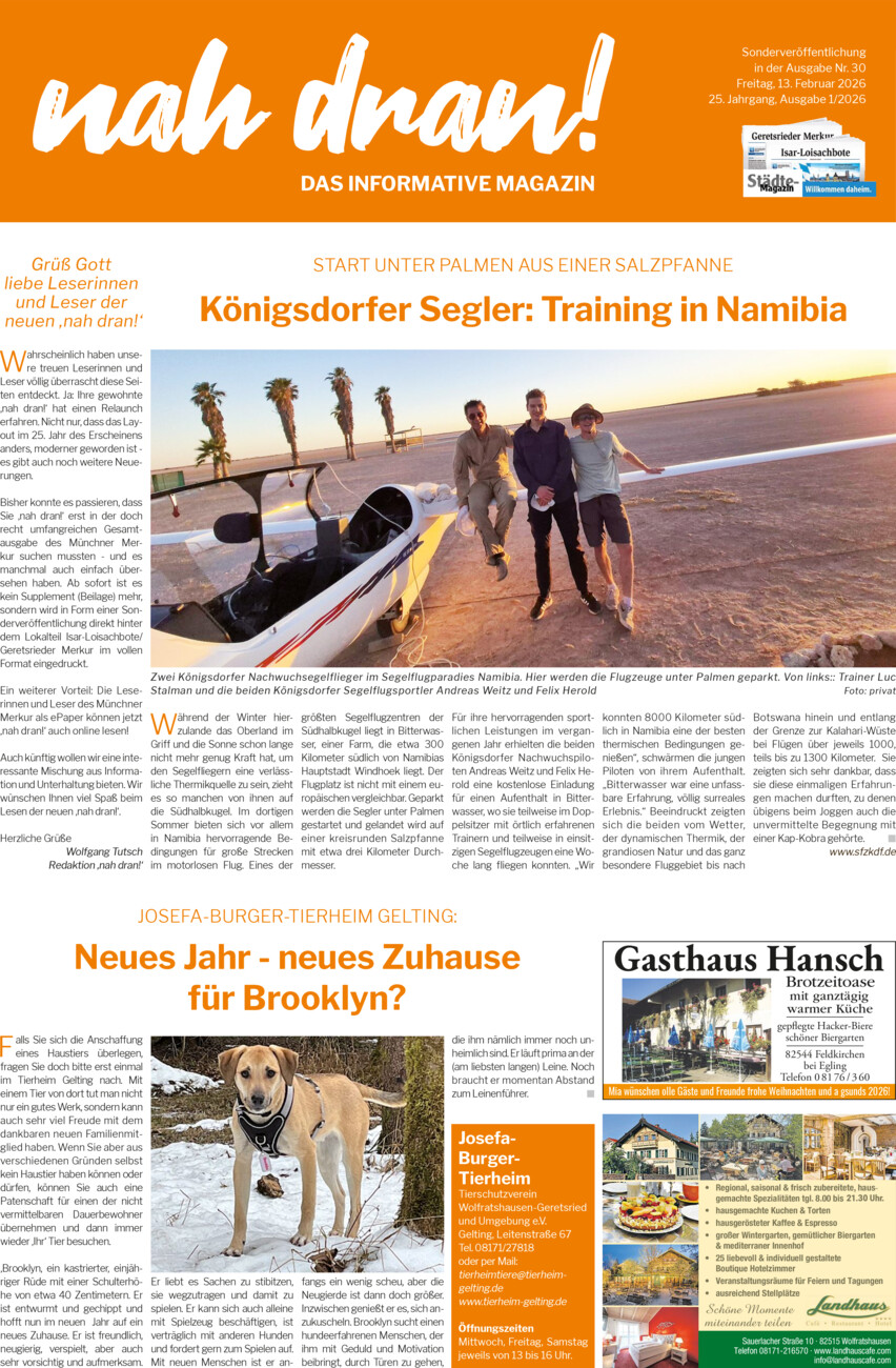 Nah dran vom Freitag, 13.02.2026