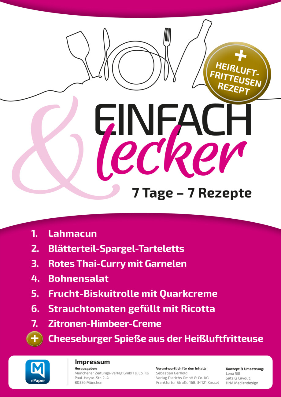 7 Tage – 7 Rezepte vom Montag, 01.06.2026