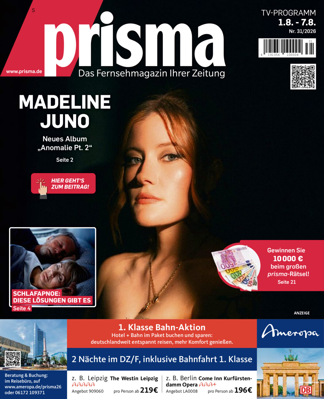 Fernsehmagazin vom Freitag, 31.07.2026