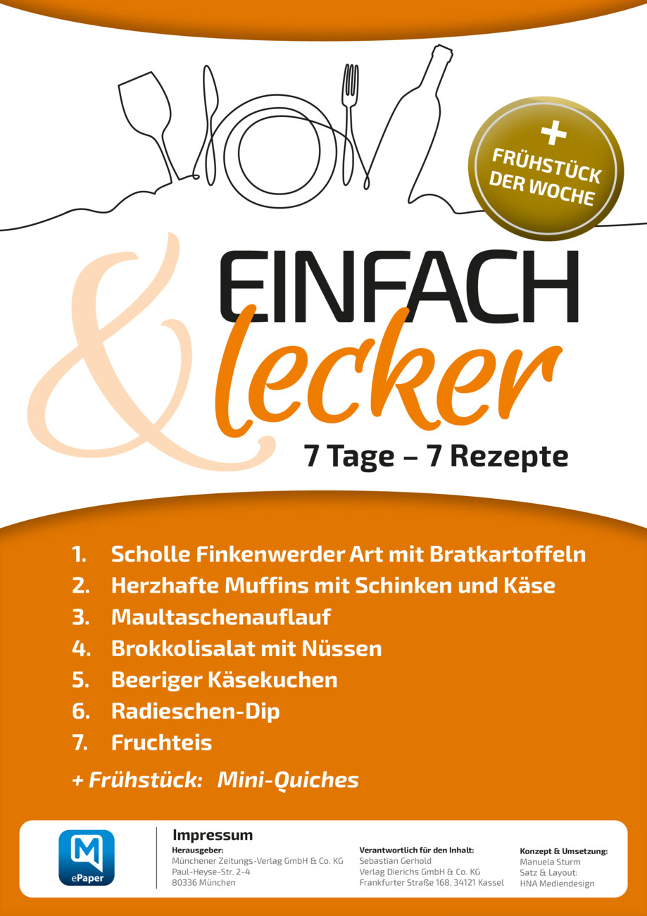 7 Tage – 7 Rezepte vom Montag, 01.09.2025
