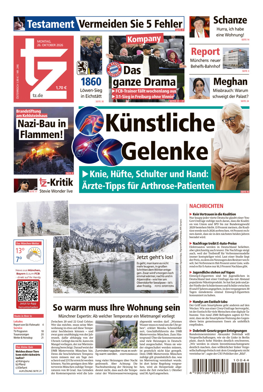 tz vom 26.10. vom Montag, 26.10.2026