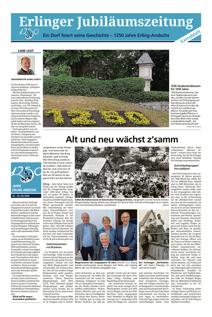 1250 Jahre Erling - Andechs vom Freitag, 17.07.2026