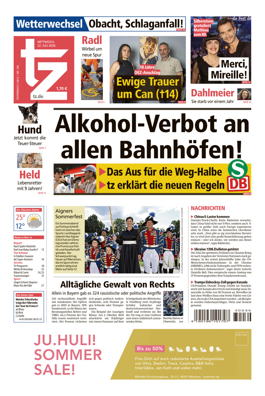 tz vom 22.07. vom Mittwoch, 22.07.2026
