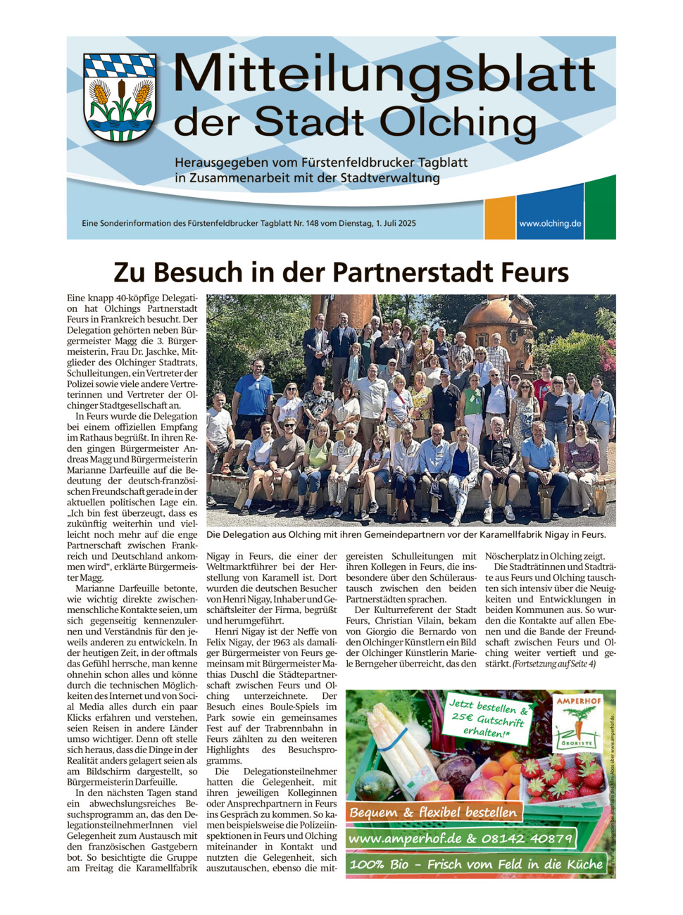 Mitteilungsblatt Olching vom Dienstag, 01.07.2025