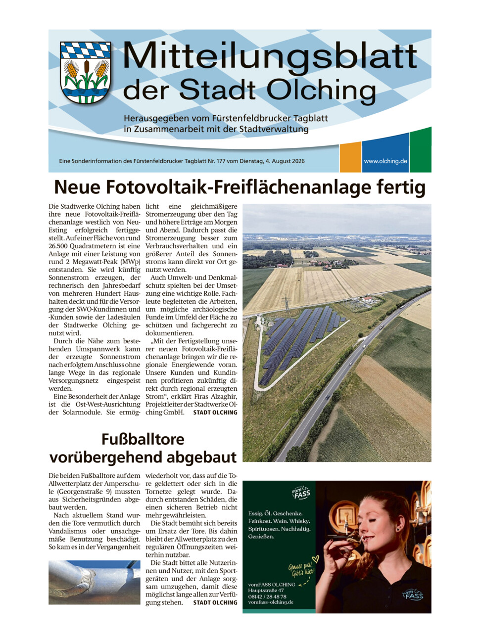 Mitteilungsblatt Olching vom Dienstag, 04.08.2026
