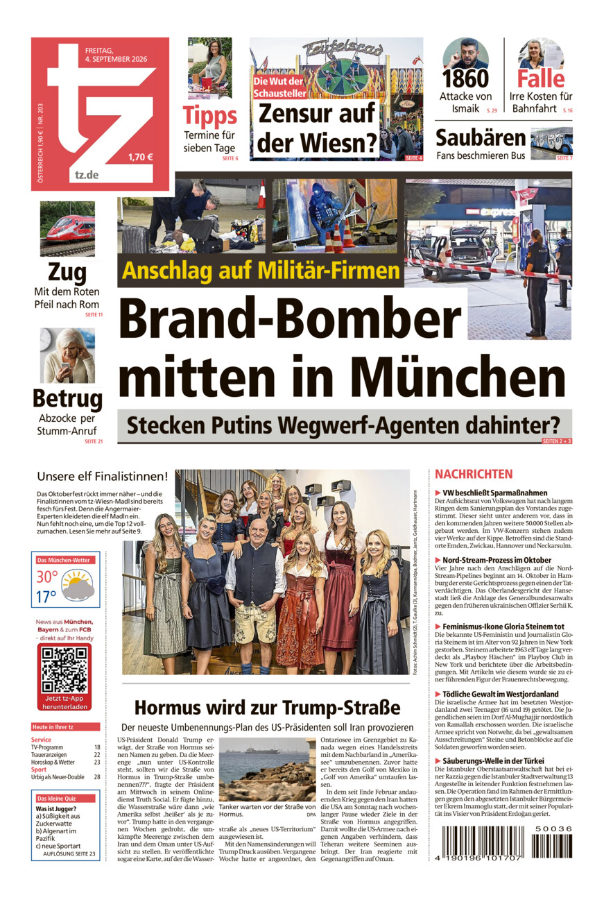 tz vom 04.09. vom Freitag, 04.09.2026