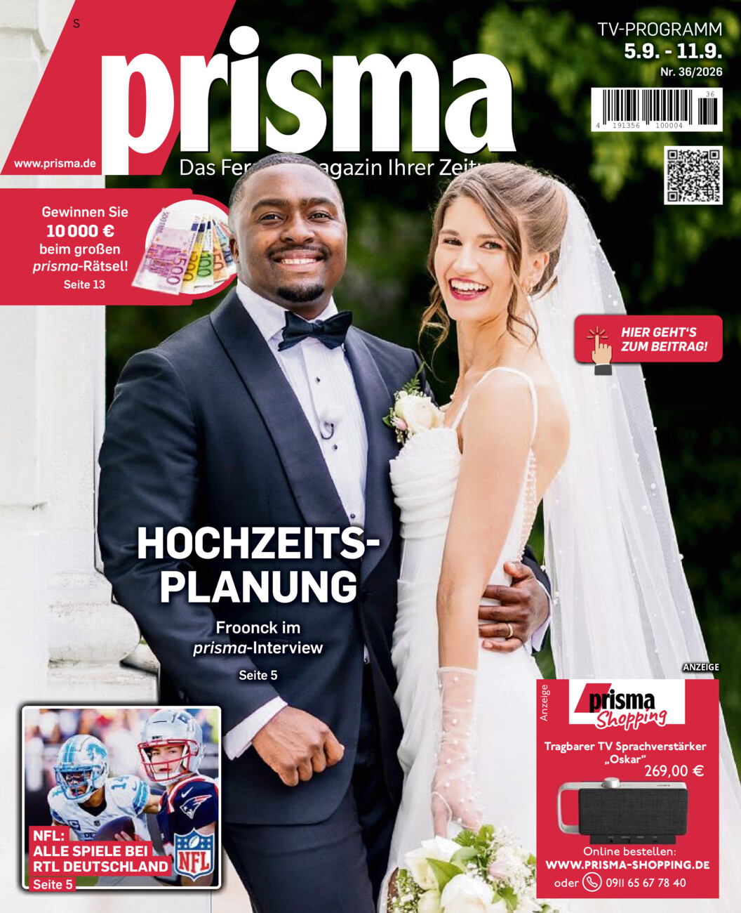 Fernsehmagazin vom Freitag, 04.09.2026