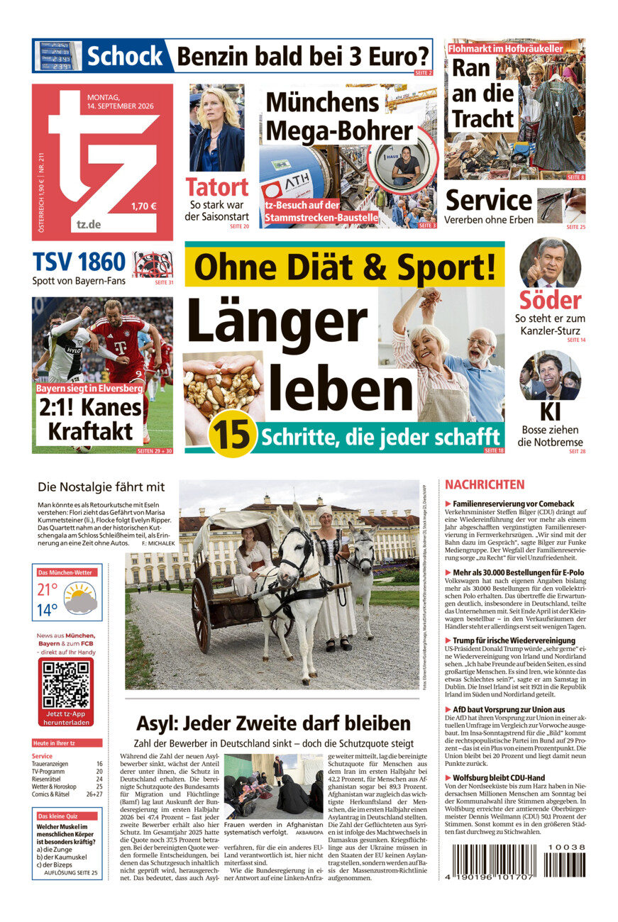 tz vom 14.09. vom Montag, 14.09.2026
