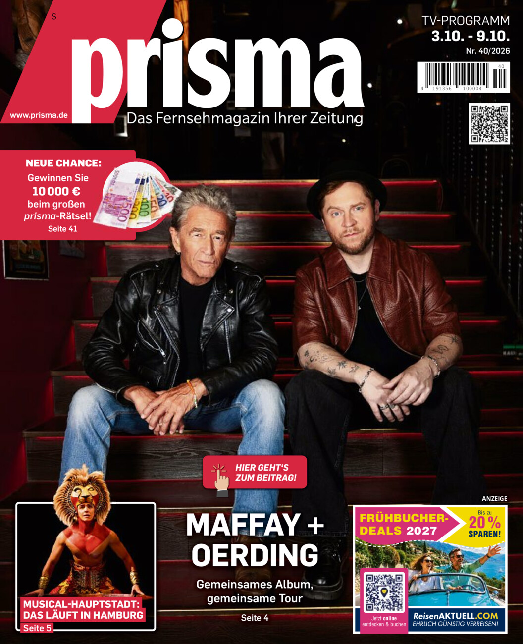 Fernsehmagazin vom Freitag, 02.10.2026