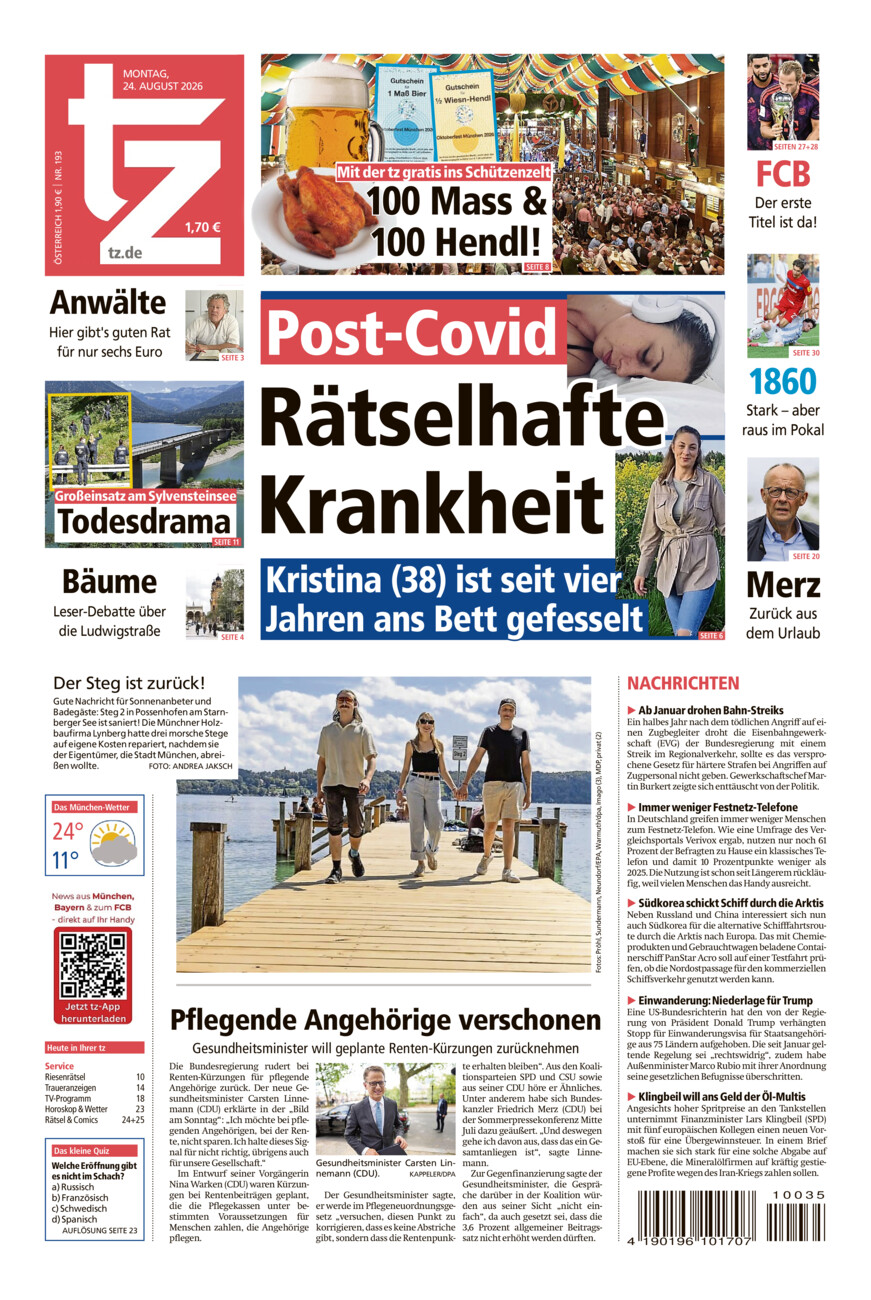 tz vom 24.08. vom Montag, 24.08.2026