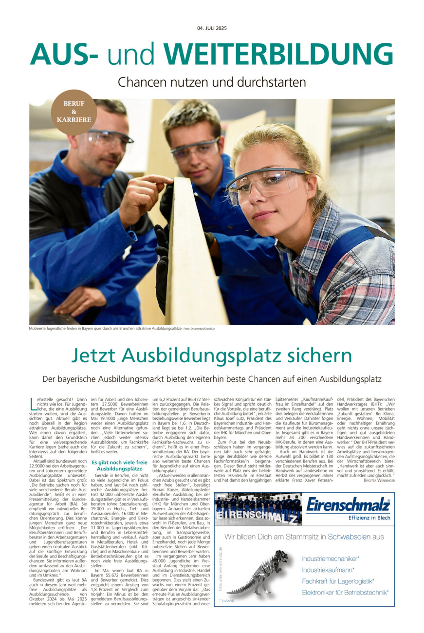 Aus- und Weiterbildung WM SOG vom Freitag, 04.07.2025