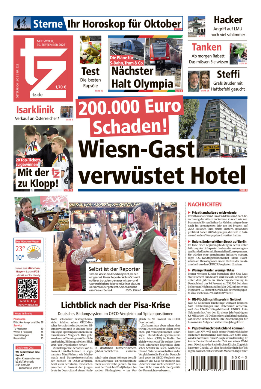 tz vom 30.09. vom Mittwoch, 30.09.2026