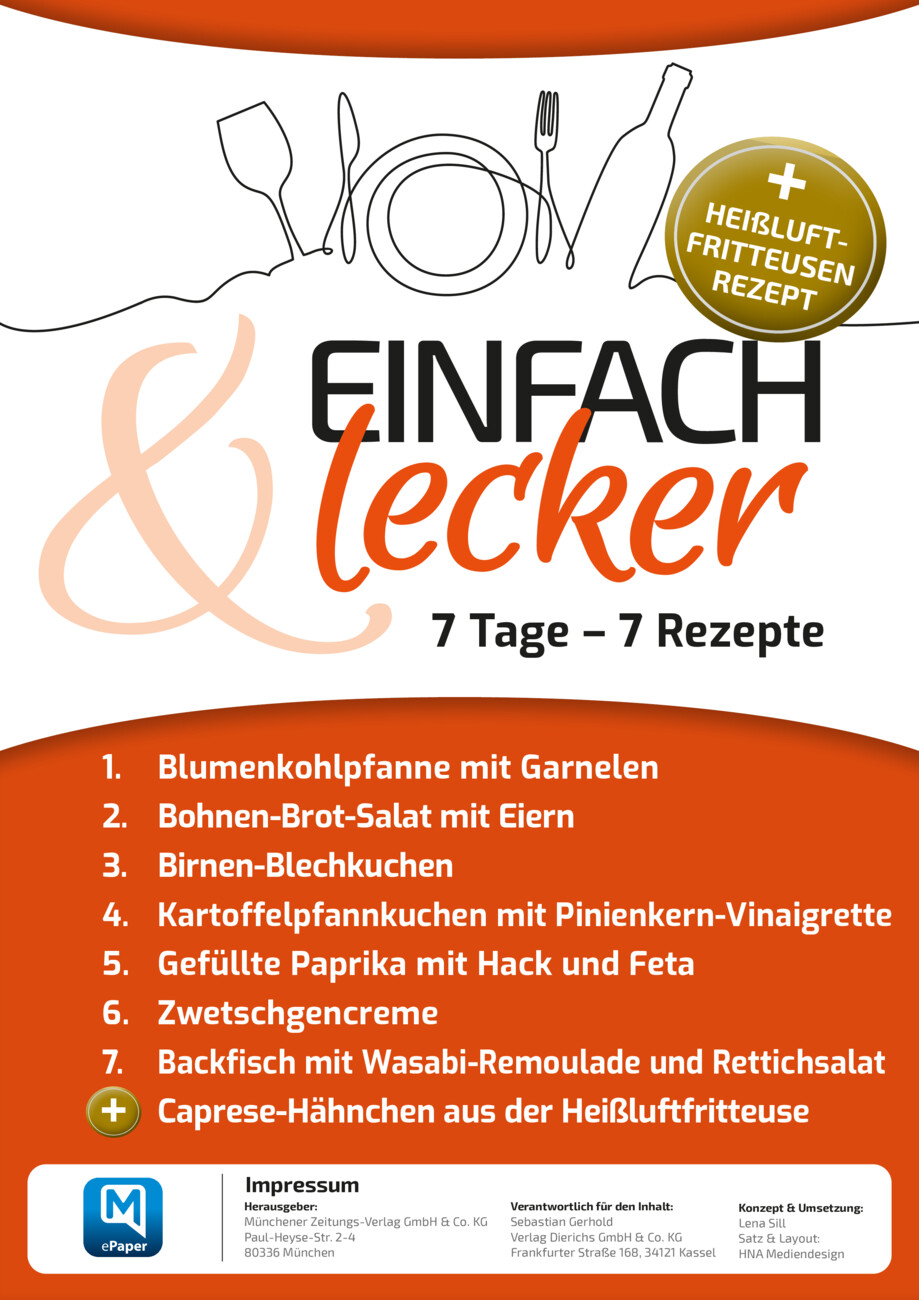 7 Tage – 7 Rezepte  vom Montag, 31.08.2026
