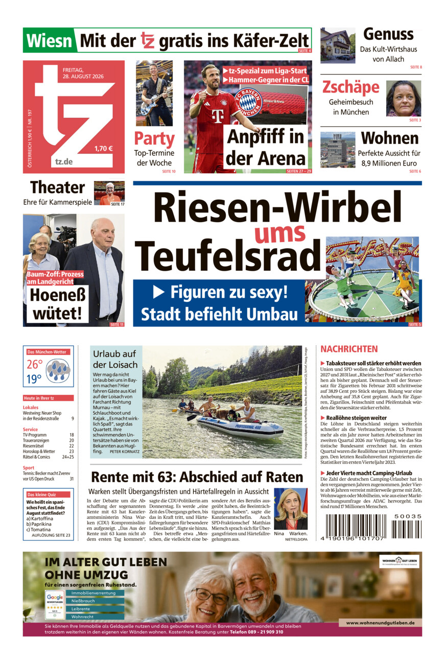 tz vom 28.08. vom Freitag, 28.08.2026