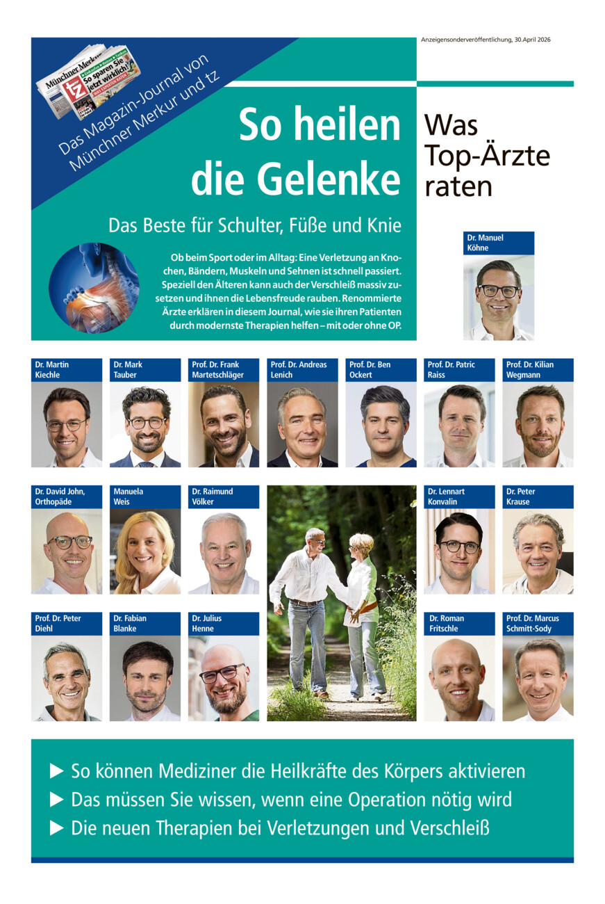 Expertenseiten Gelenke 2026 vom Donnerstag, 30.04.2026