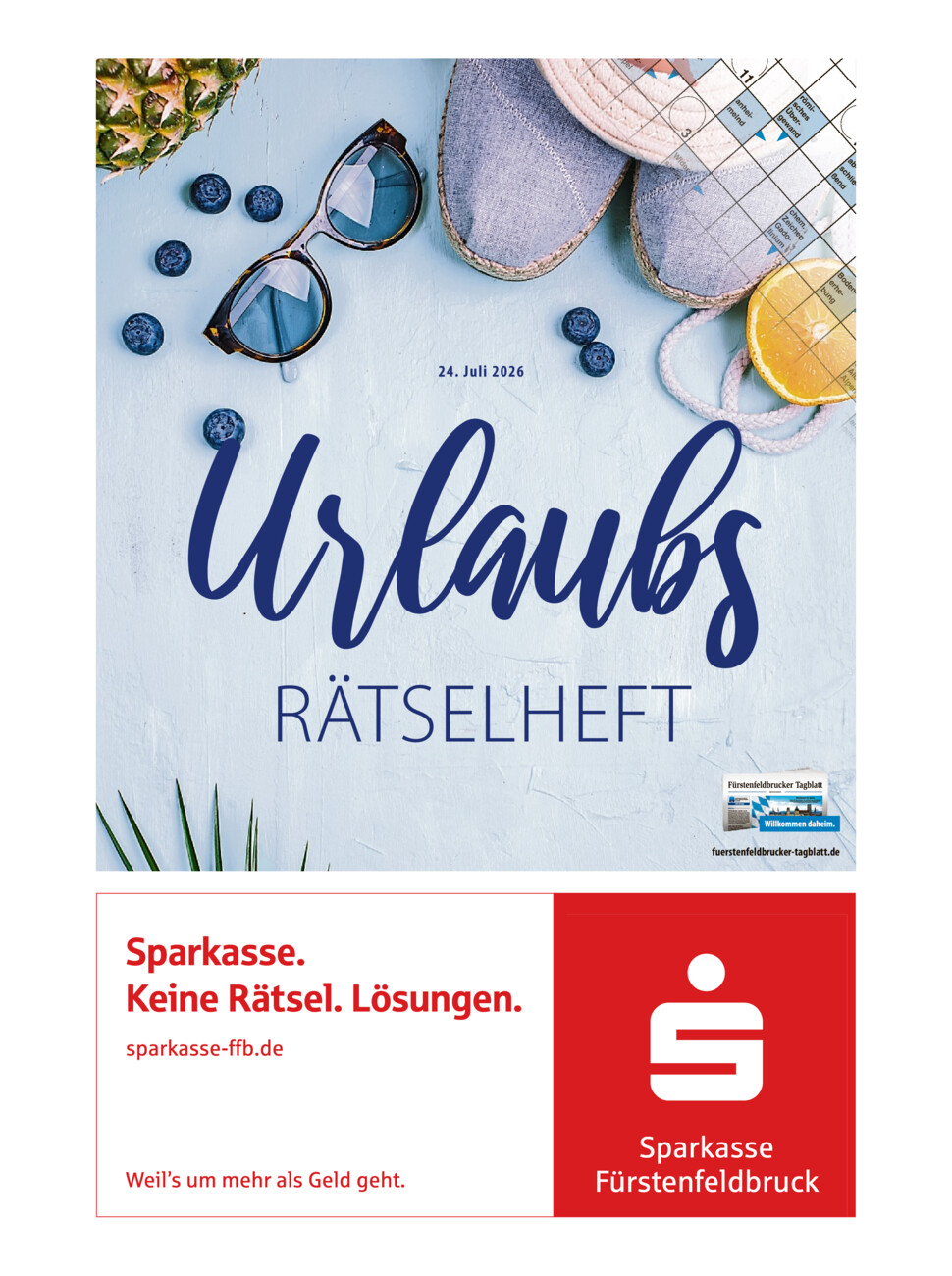Urlaubsrätselheft FFB vom Freitag, 24.07.2026