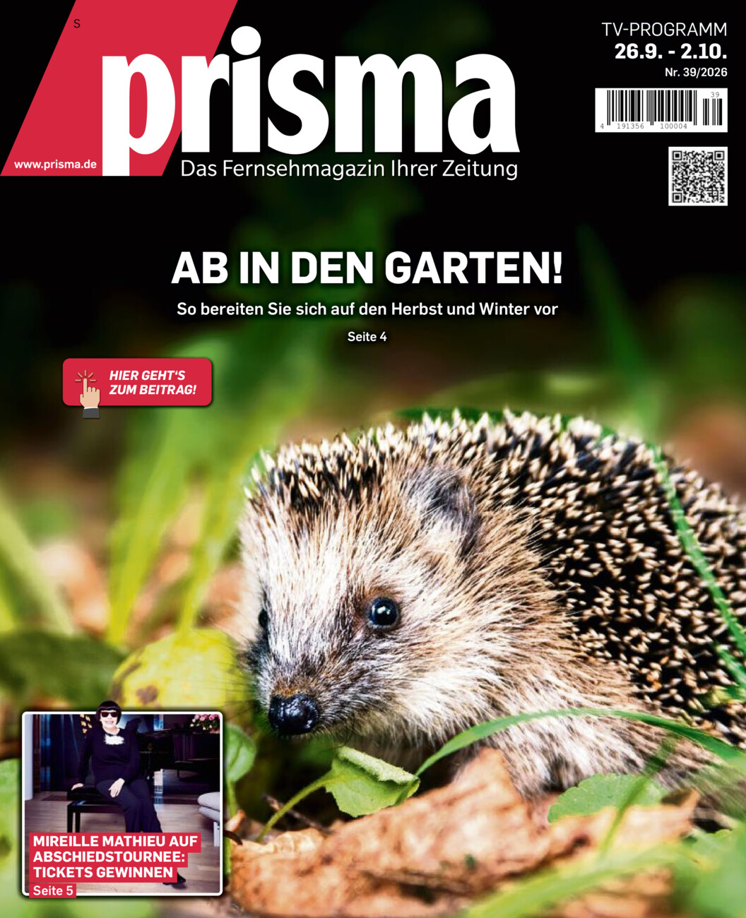 Fernsehmagazin vom Freitag, 25.09.2026
