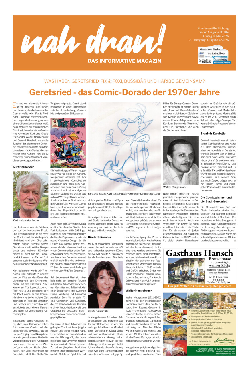 Nah dran vom Freitag, 08.05.2026