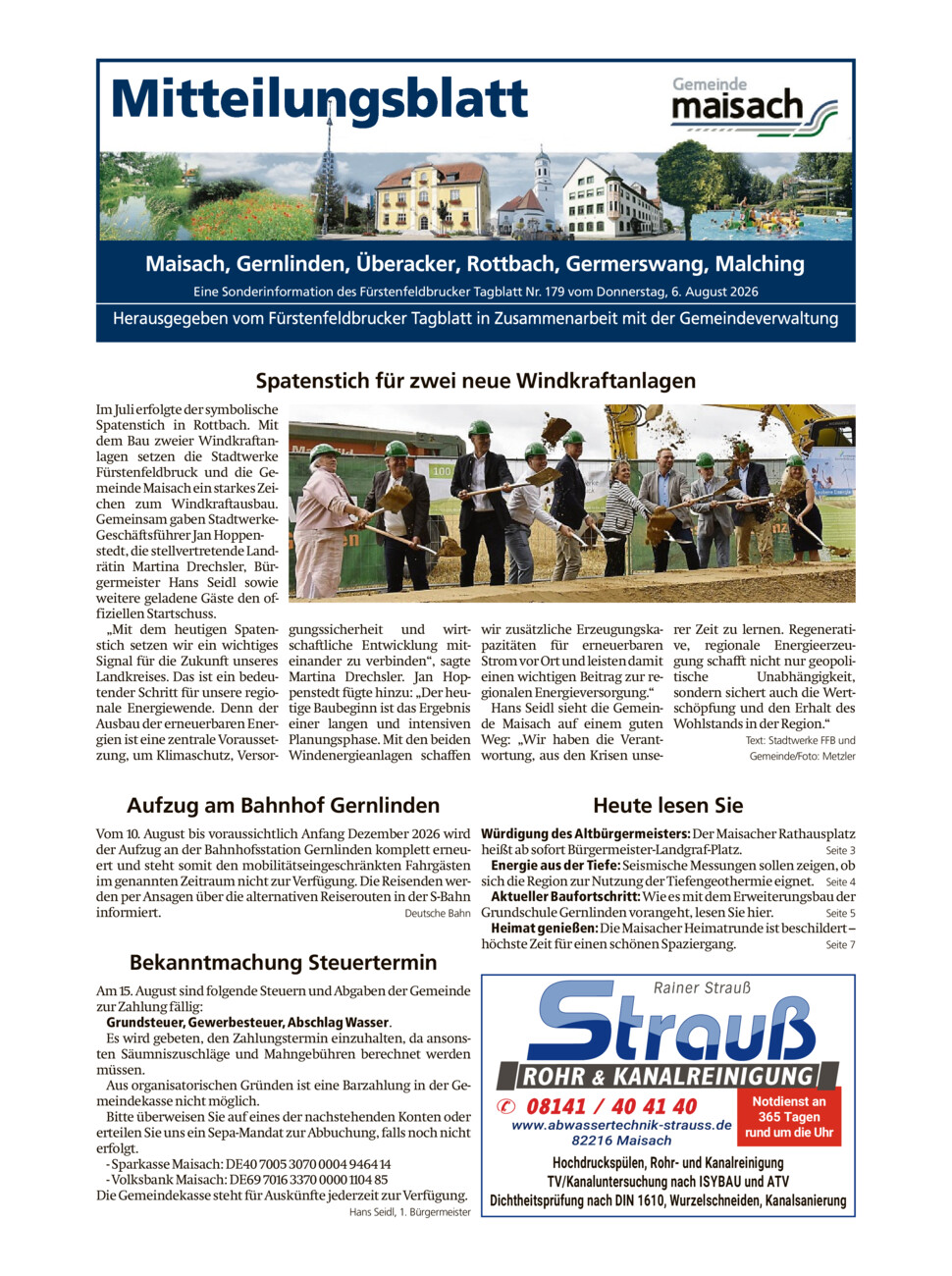 Mitteilungsblatt Maisach vom Donnerstag, 06.08.2026