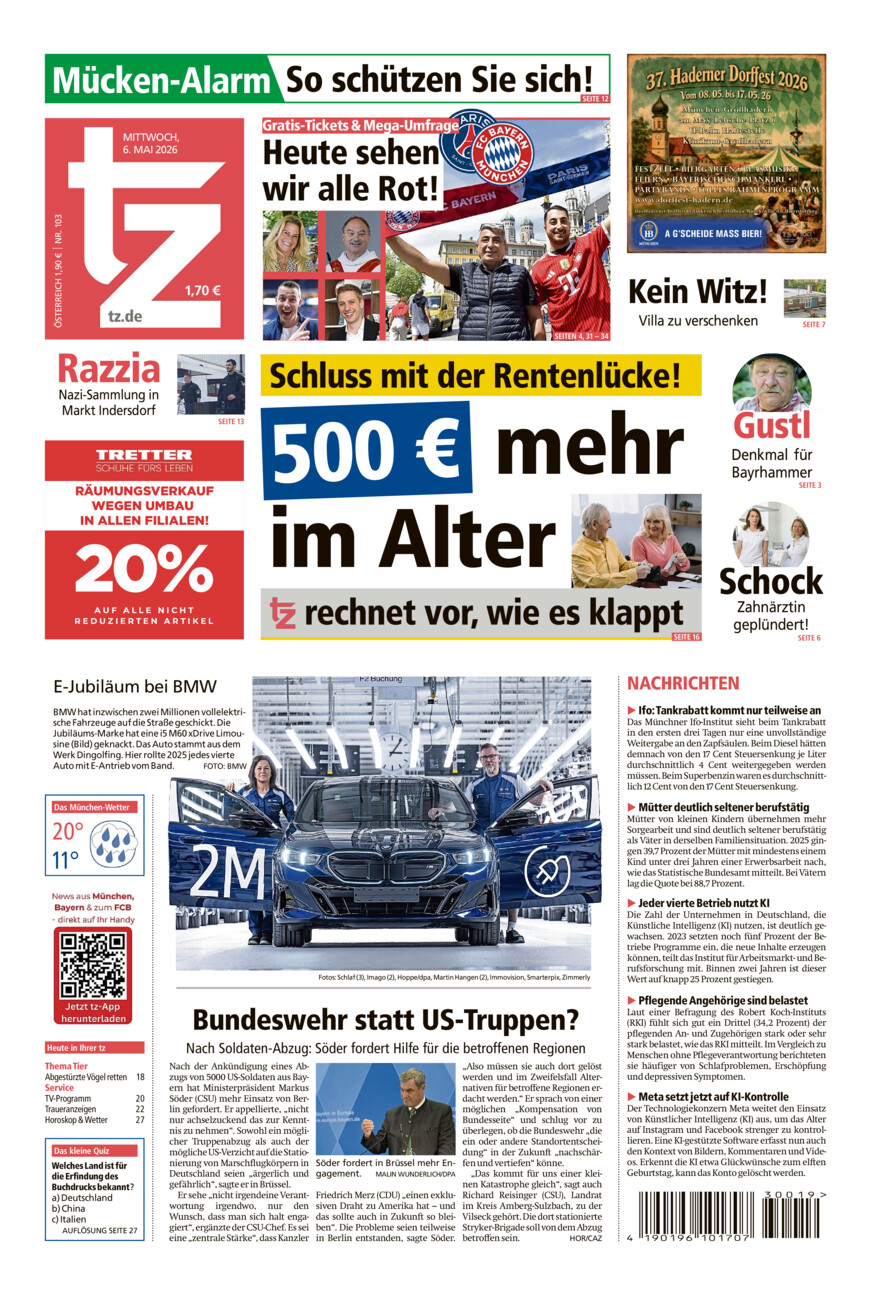 tz vom 06.05. vom Mittwoch, 06.05.2026