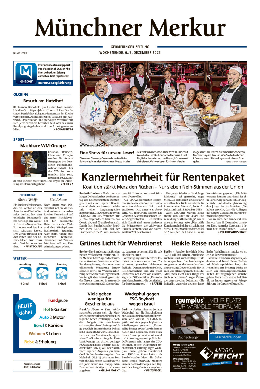Germeringer Zeitung vom Samstag, 06.12.2025