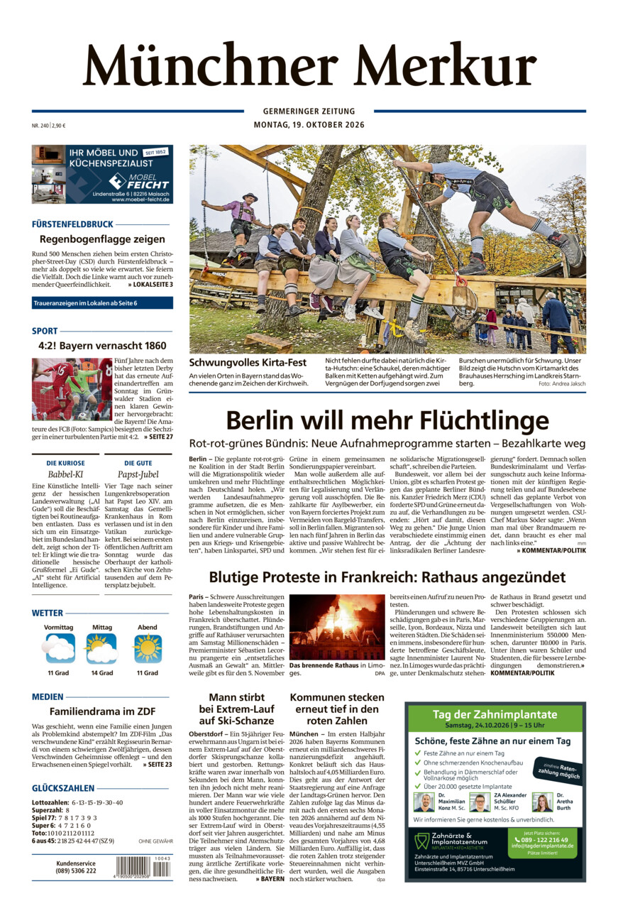 Germeringer Zeitung vom Montag, 19.10.2026