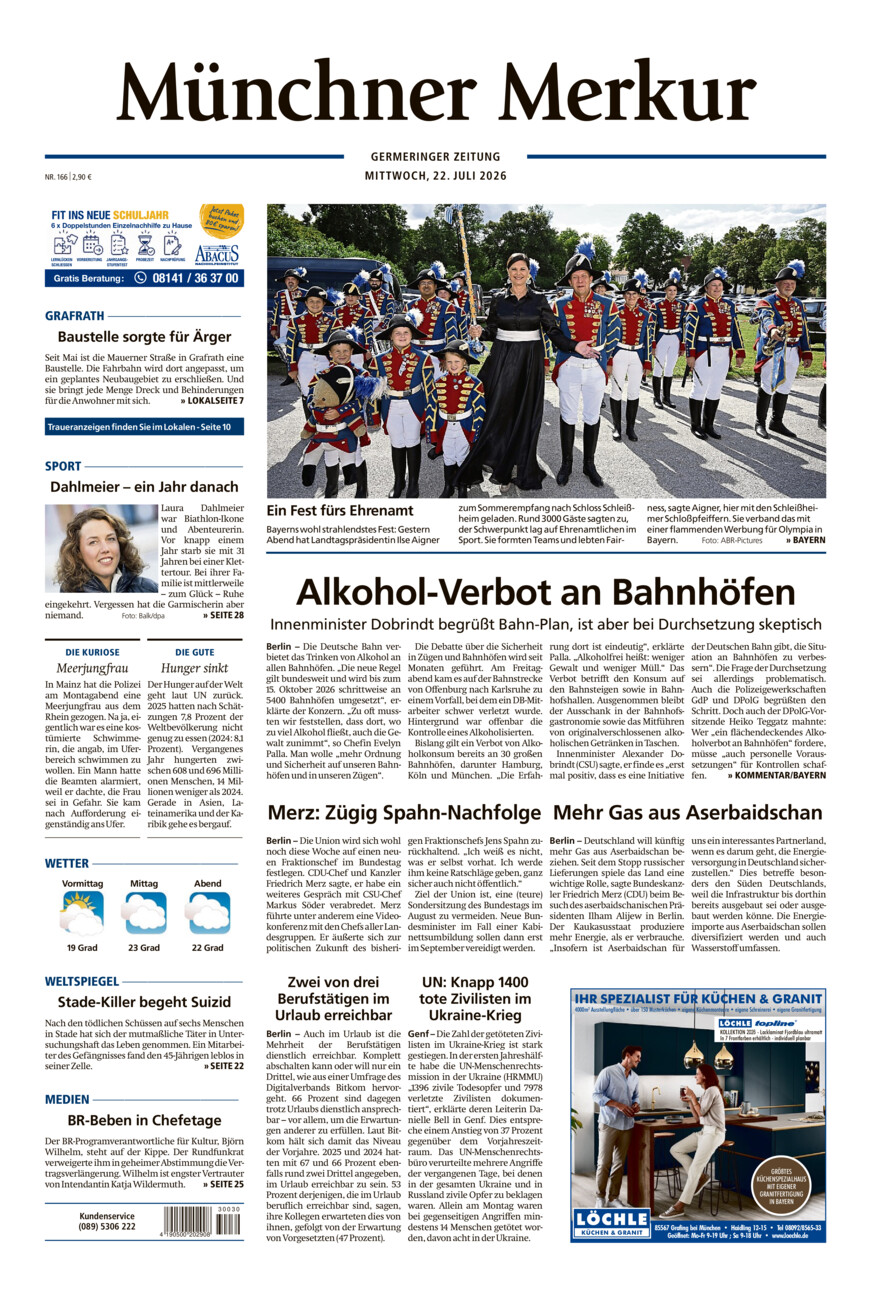 Germeringer Zeitung vom Mittwoch, 22.07.2026