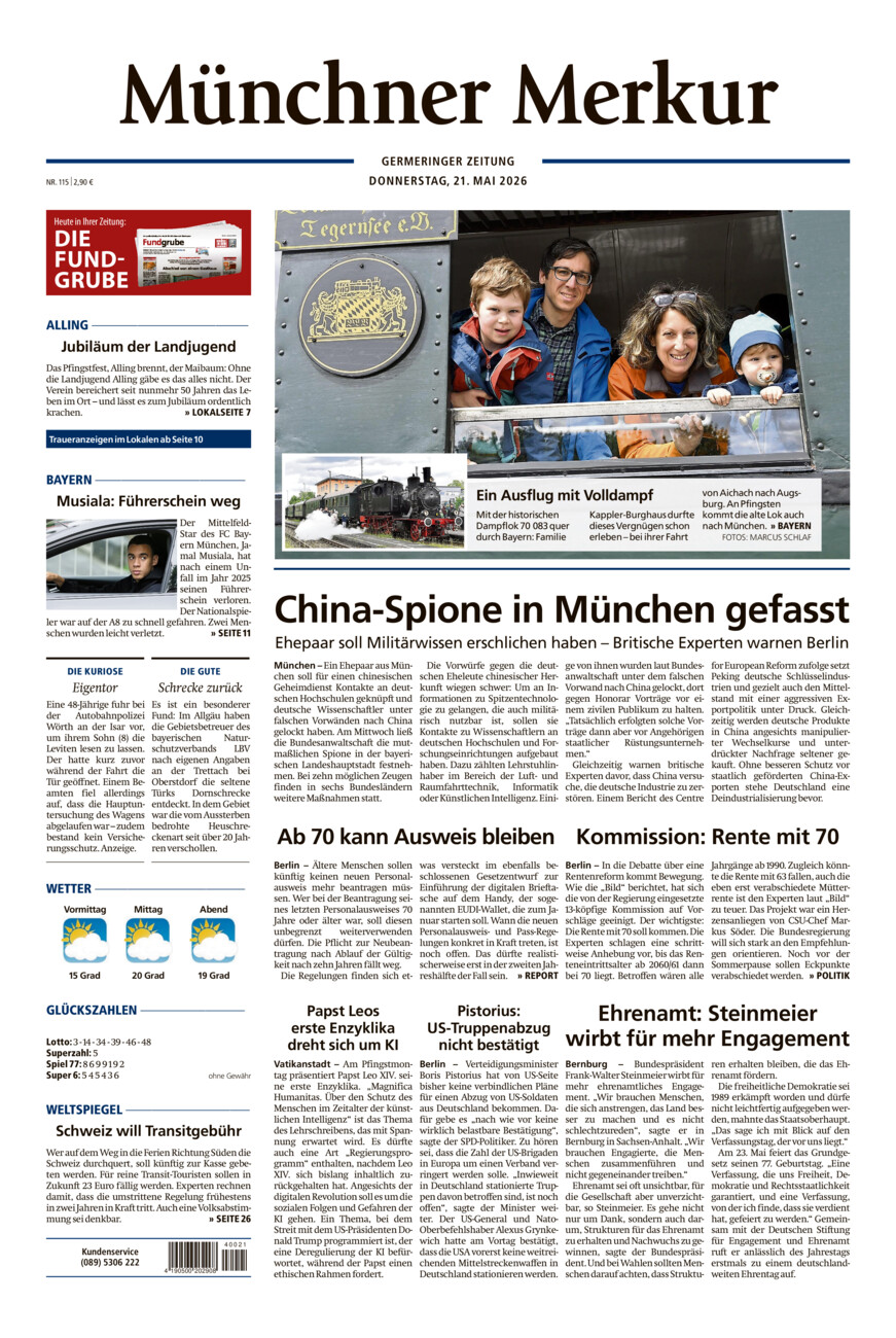 Germeringer Zeitung vom Donnerstag, 21.05.2026