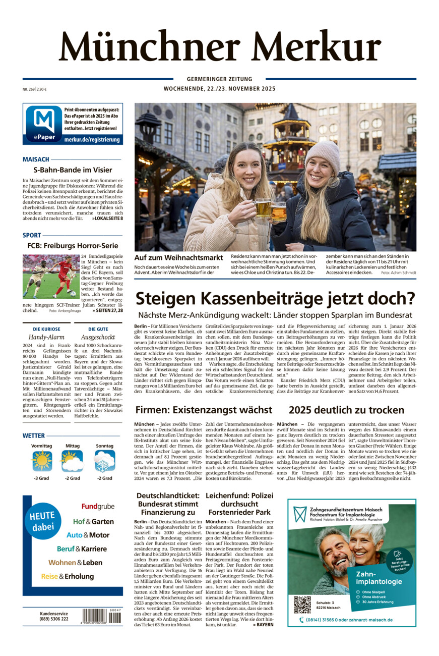 Germeringer Zeitung vom Samstag, 22.11.2025